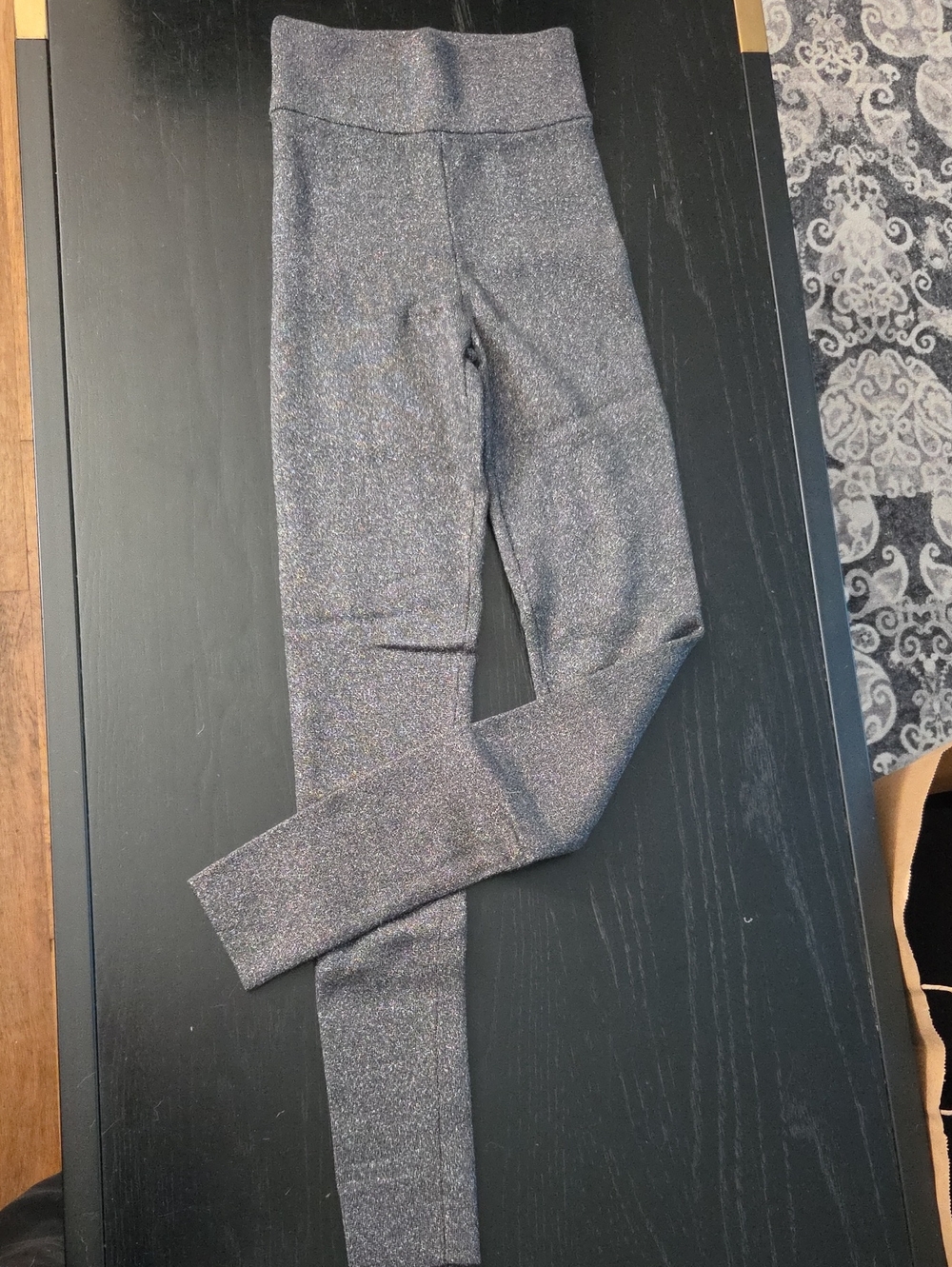 Express Metallic Sparkle High-Rise Leggings in Silver